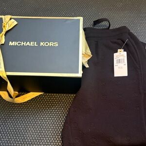 Michael Kors Black Textured Joggers